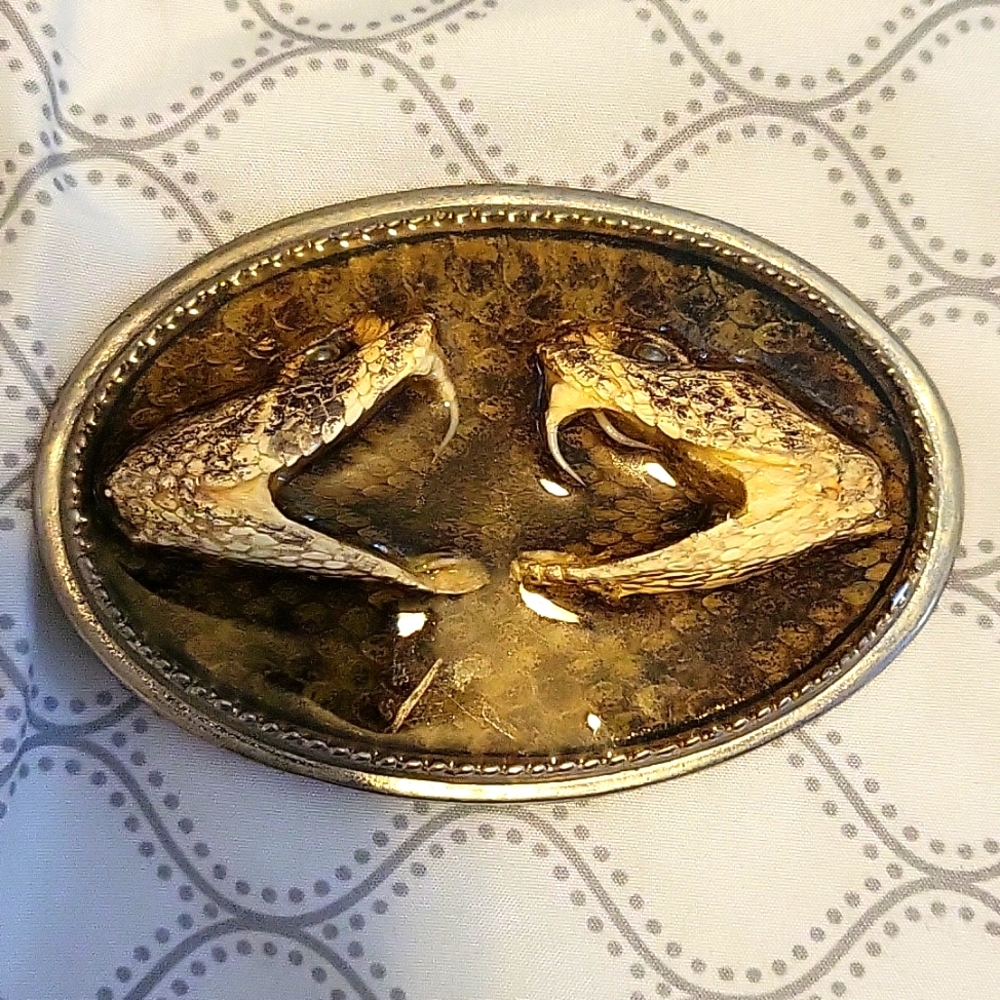 Authentic Rattlesnake Head belt buckle